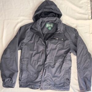 L.L. Bean Charcoal The Weather Channel Windbreaker for Men Size Small